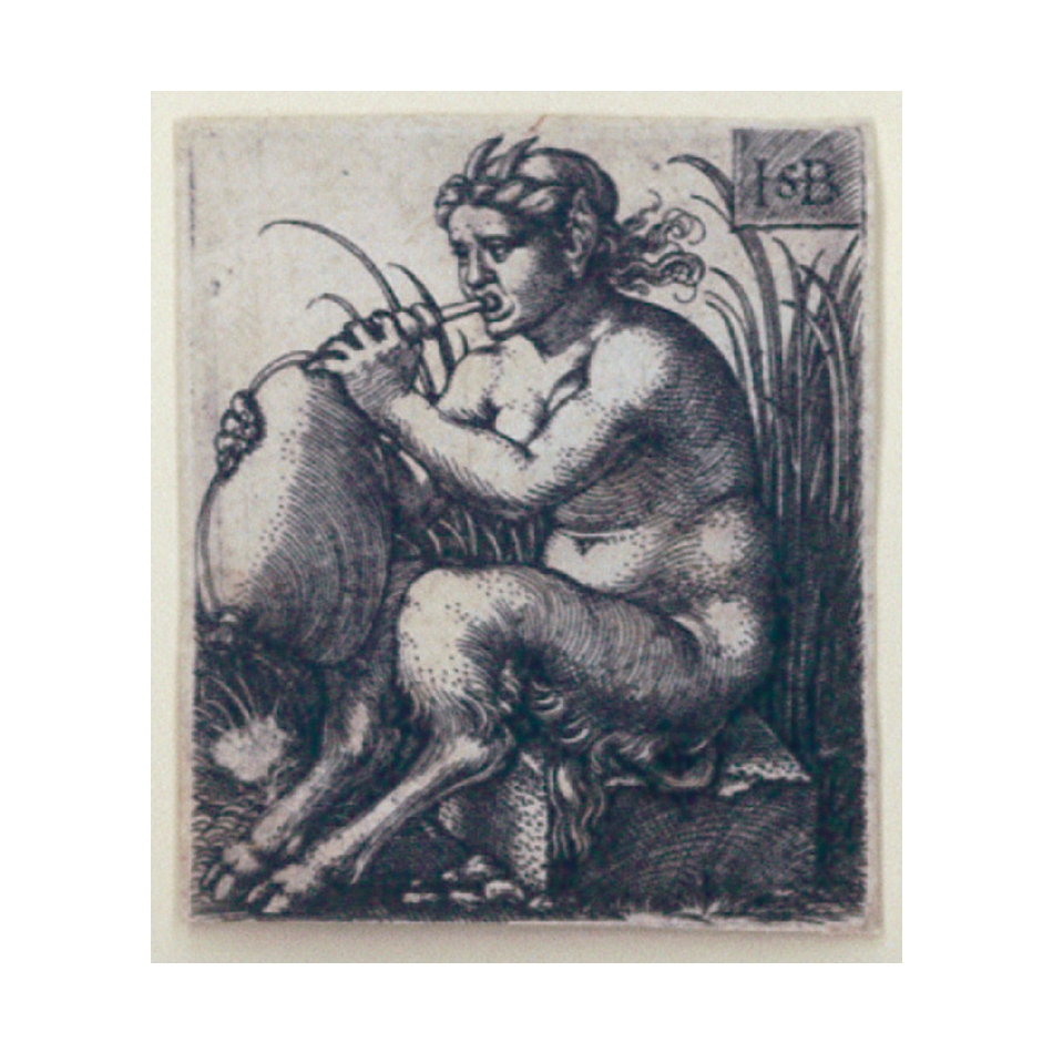 Satyr Playing Lyre & Satyr Playing Bagpipe