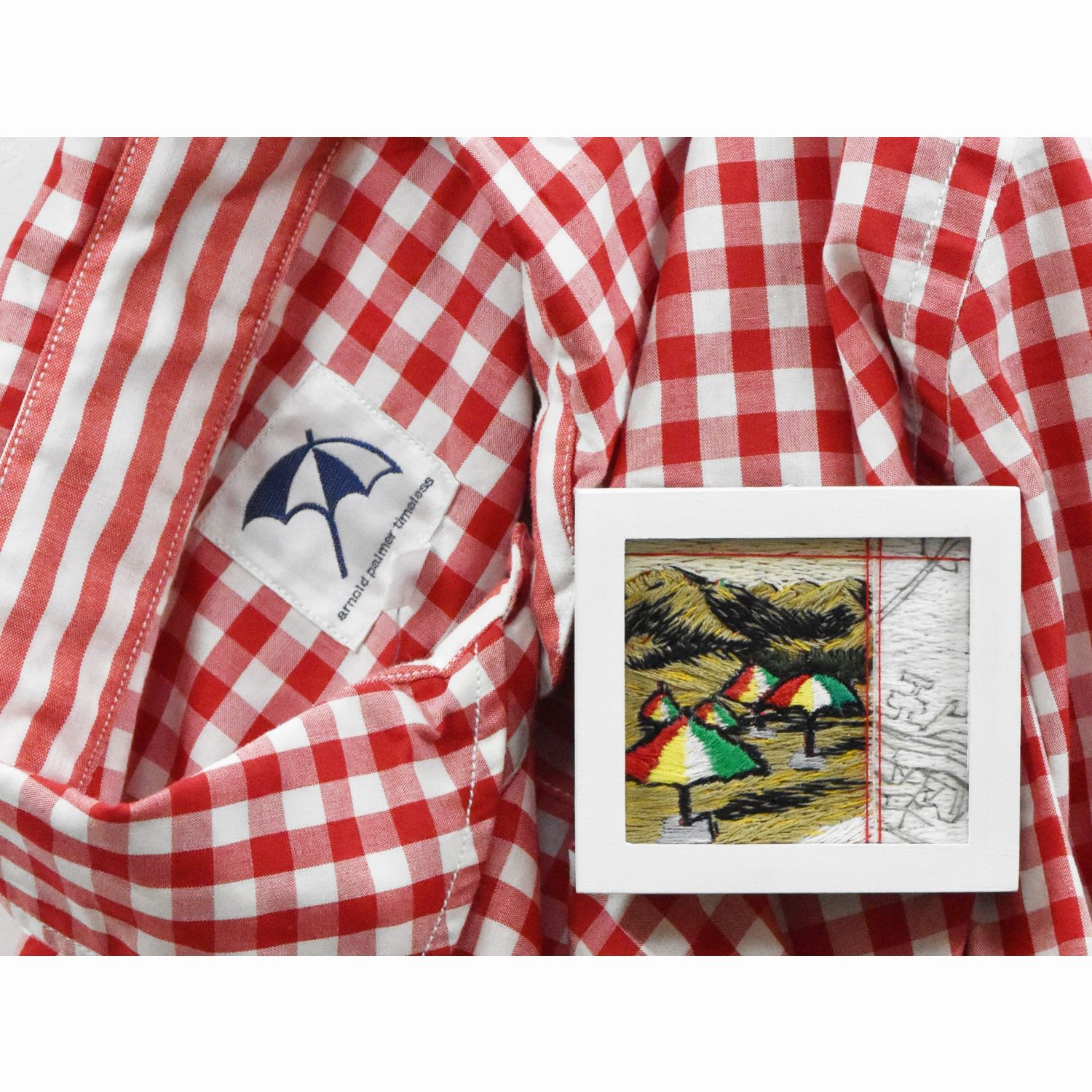 PLUS_arnold palmer timeless_red gingham check shirt