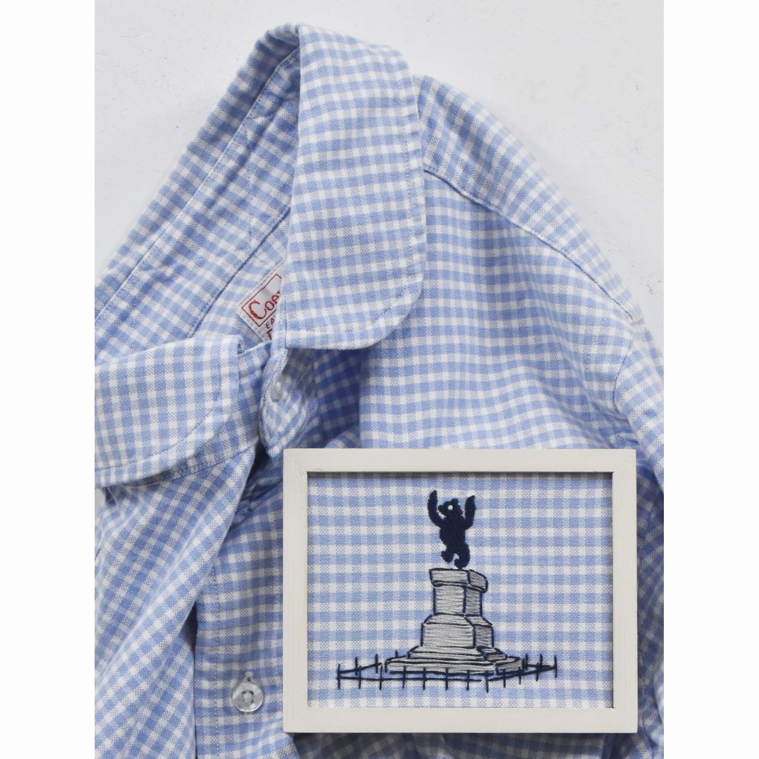 PLUS_coen_sky blue gingham check shirt