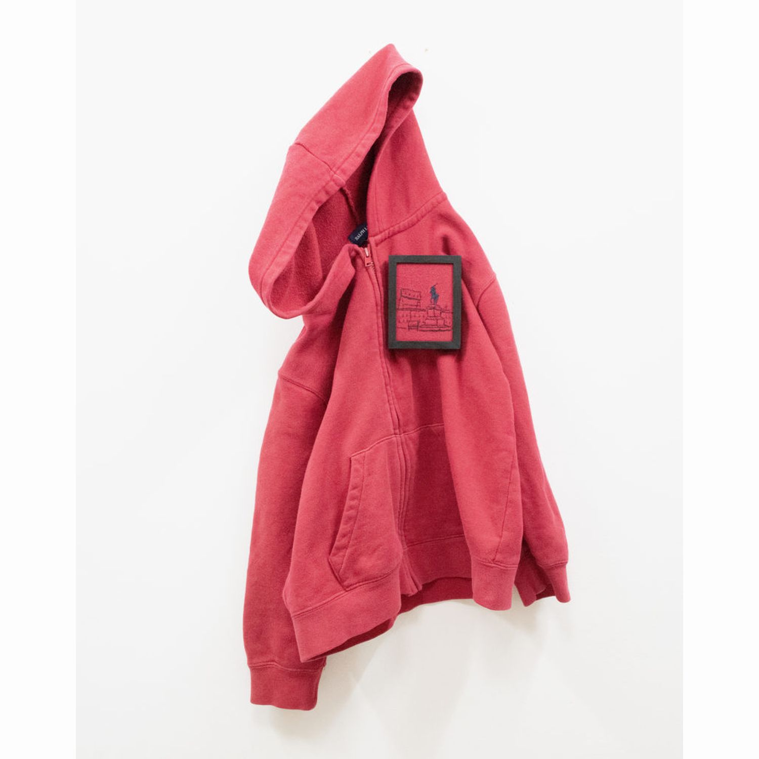 PLUS_RALPH LAUREN_dark red hoodie 110