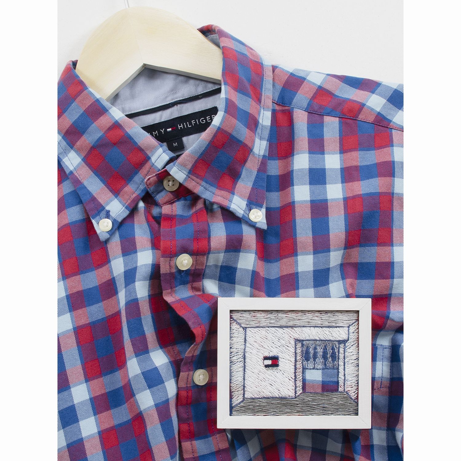 PLUS_TOMMY HILFIGER_block check shirt