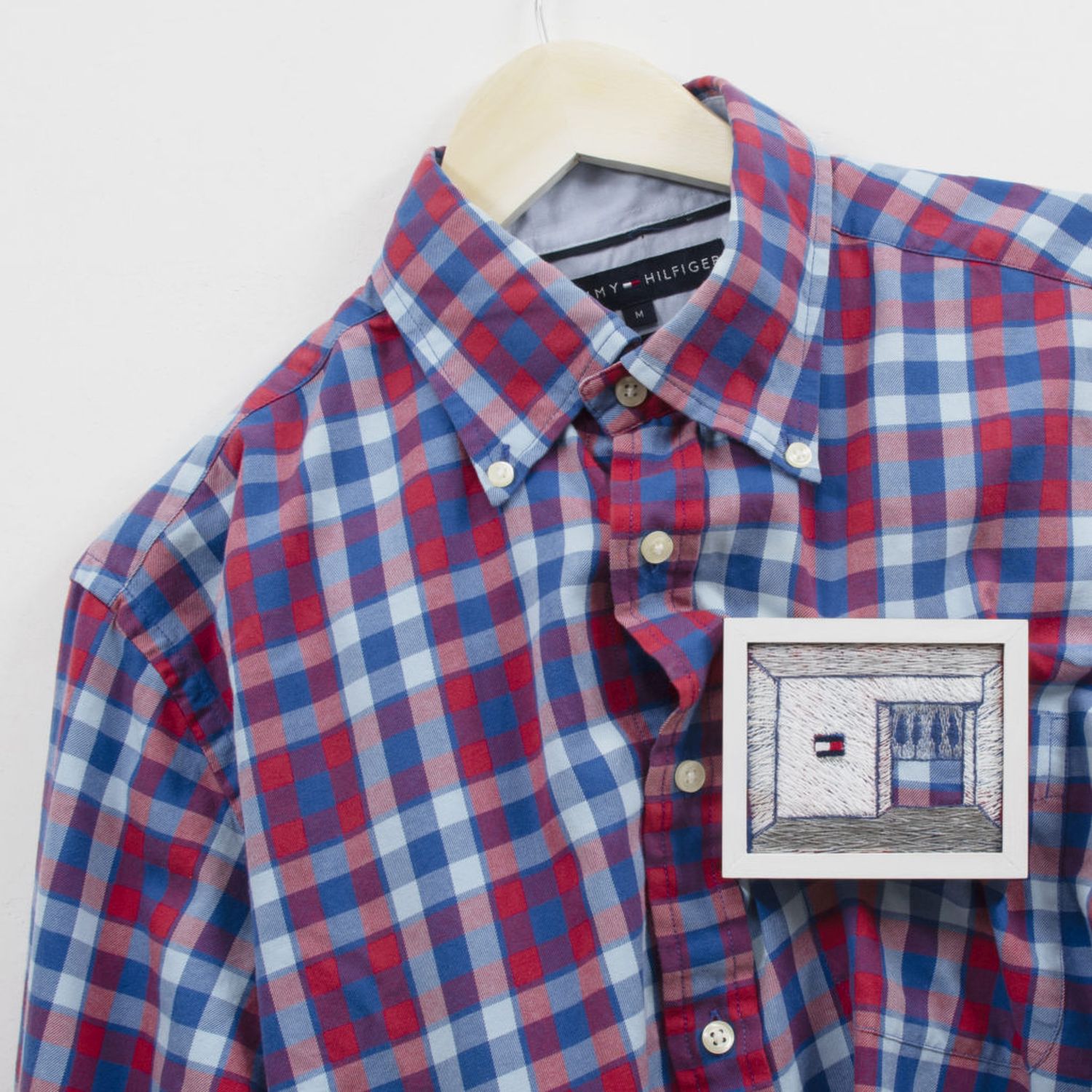 PLUS_TOMMY HILFIGER_block check shirt