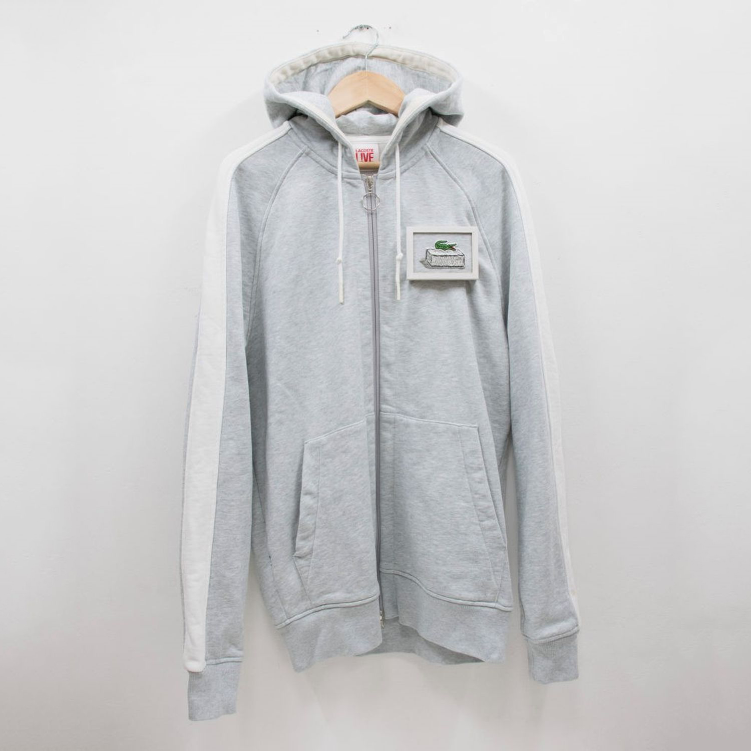 PLUS_LACOSTE L!VE_gray hoodie