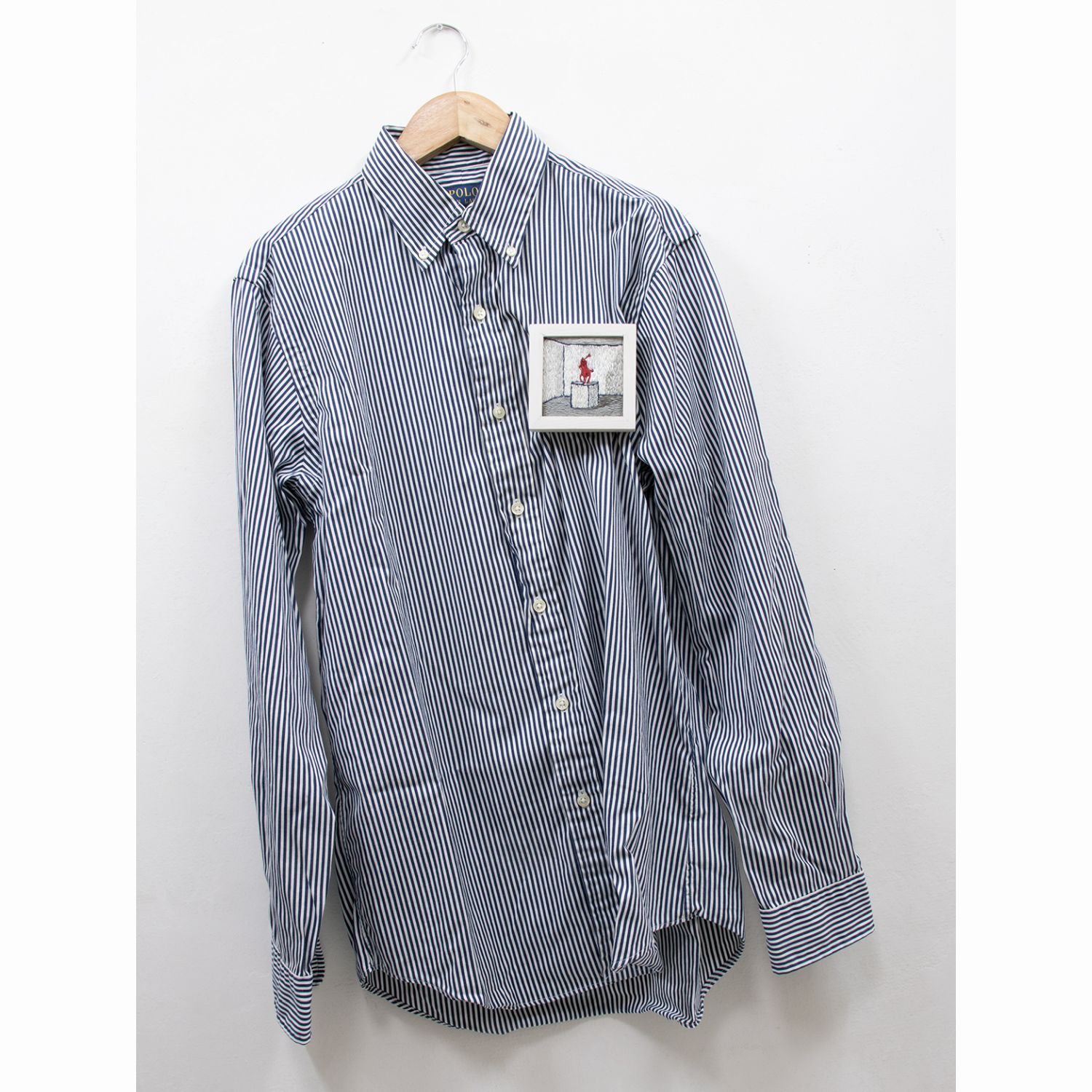 PLUS_POLO RALPH LAUREN_blue stripe shirt