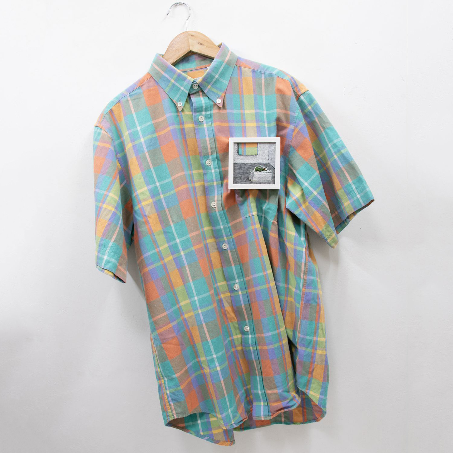 PLUS_CHEMISE LACOSTE_colorful madras checked shirt