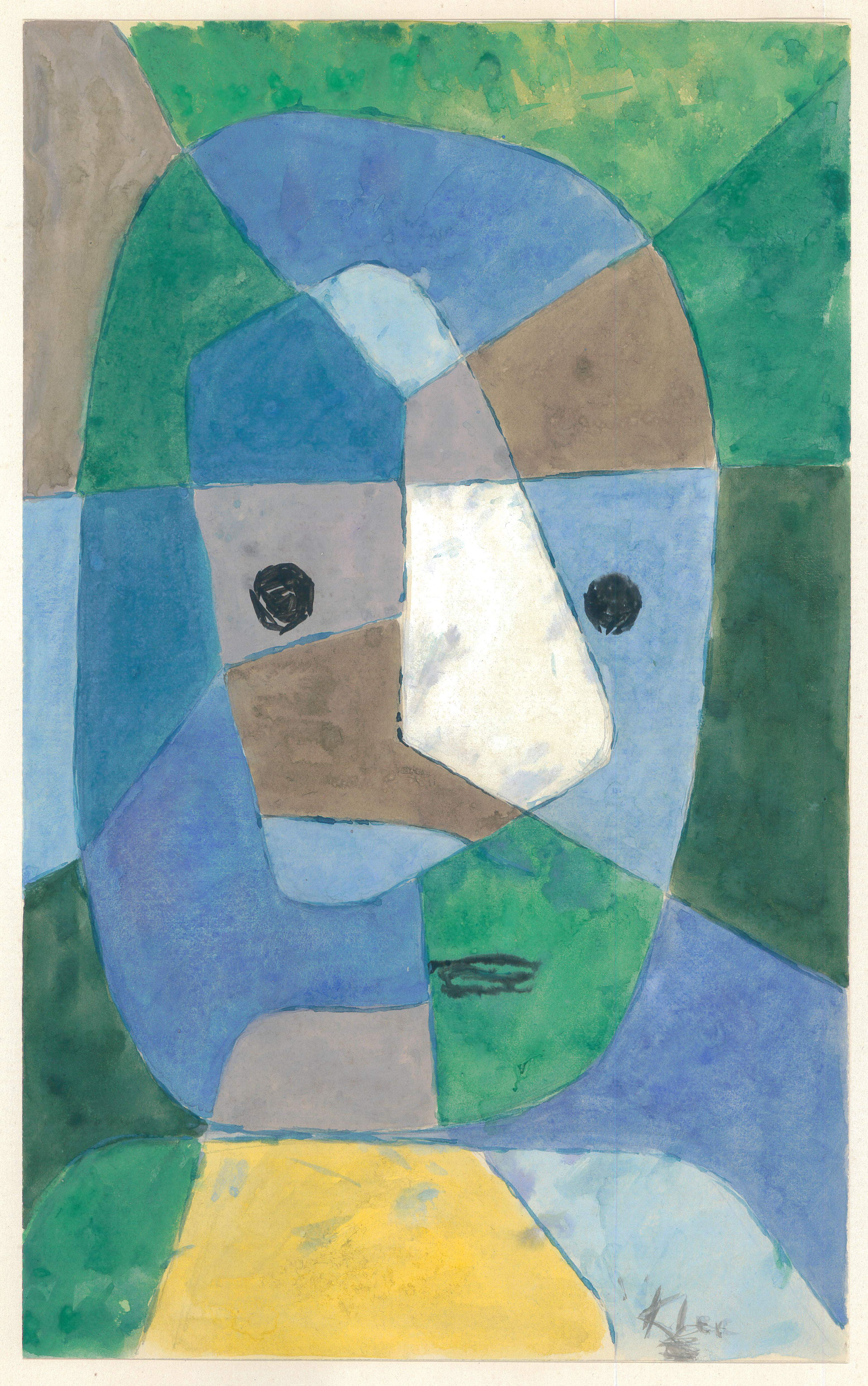 Blaubetonter Kopf (Portrait with blue emphasis),