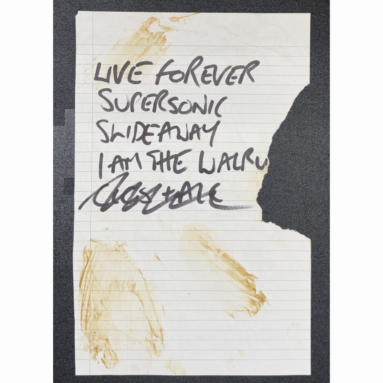 Set List by Noel Gallagher (Live Forever)