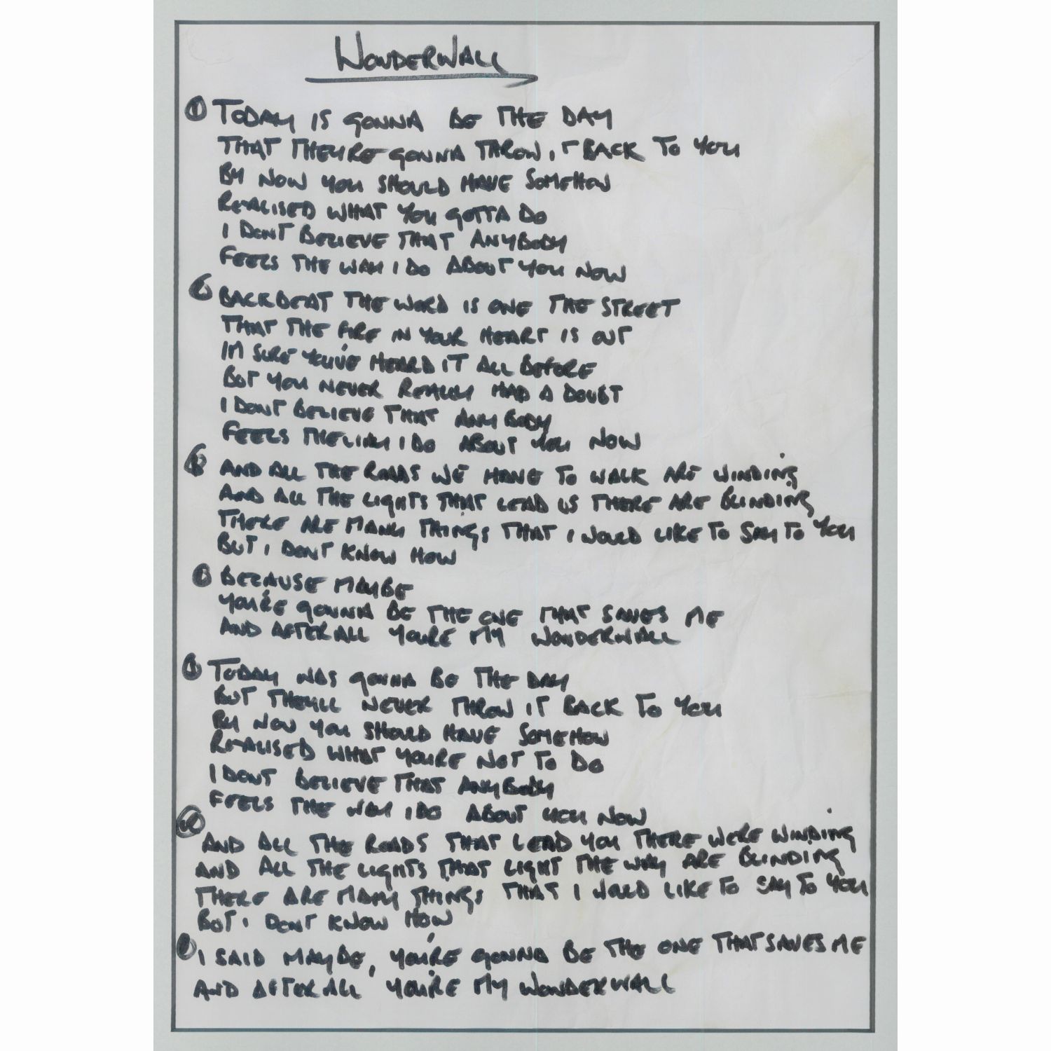 Wonderwall by Noel Gallagher