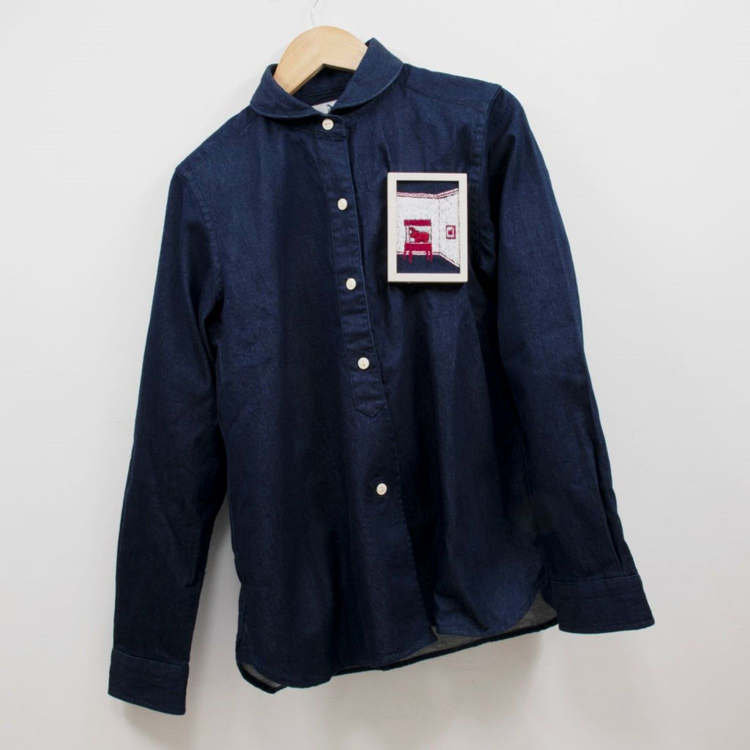 PLUS_S&nd_dark blue denim shirt