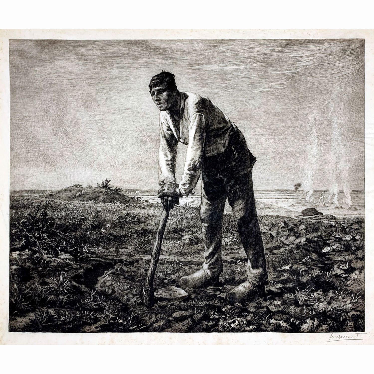 鍬を持つ男(フェリックス・ブラックモン版)