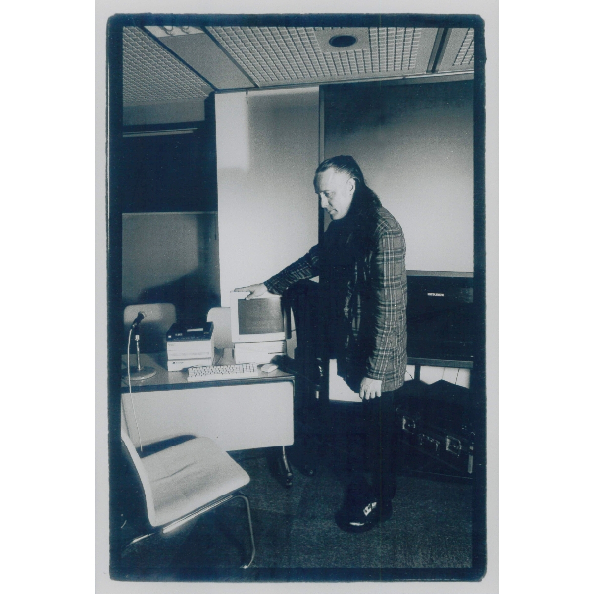 Todd with Macintosh Computer