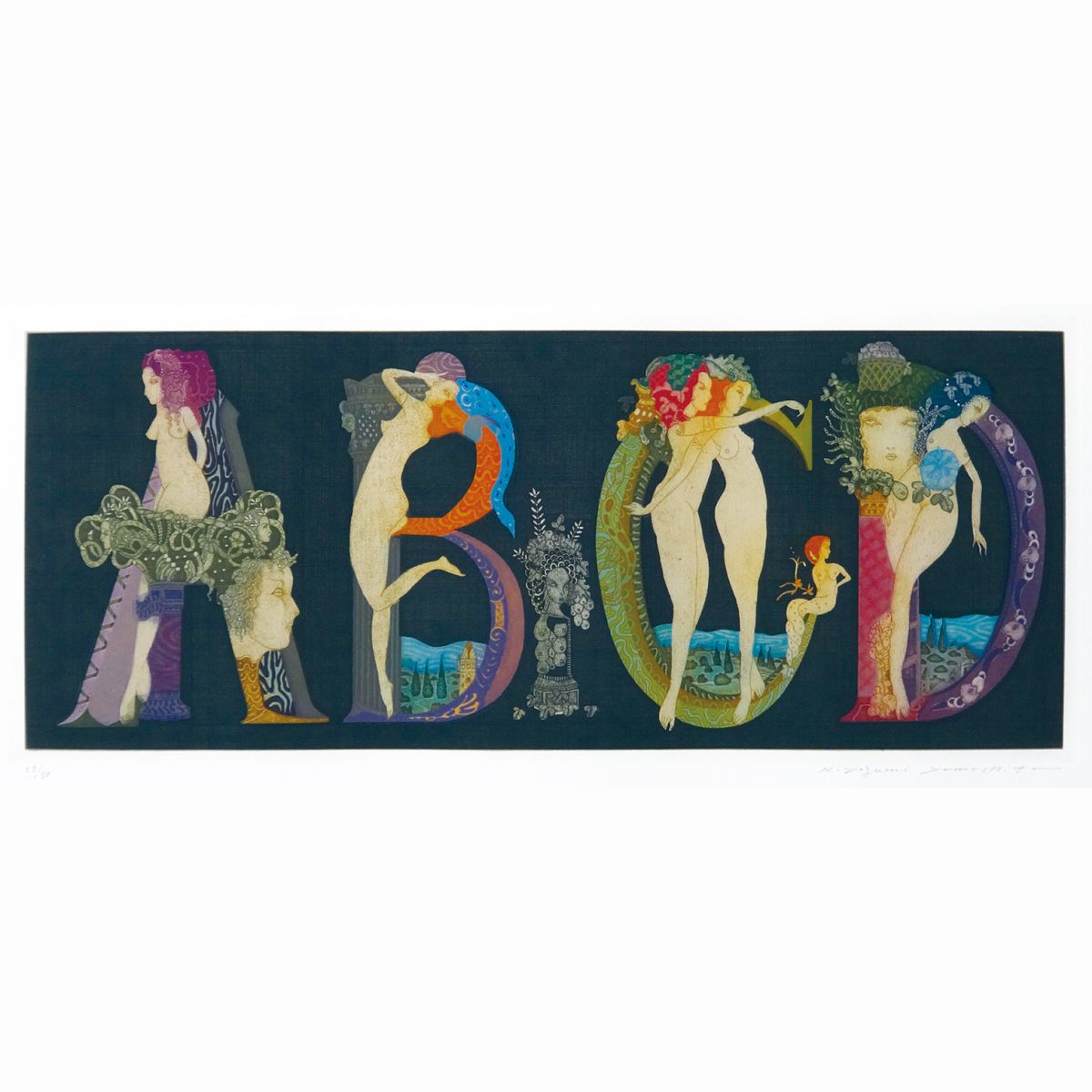 【本】アルファベットの人体装飾文字